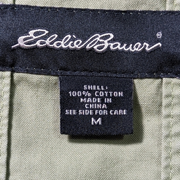 EDDIE BAUER Cotton Military Style Three Quarter Sleeve Jacket Green Size Medium - Picture 2 of 12